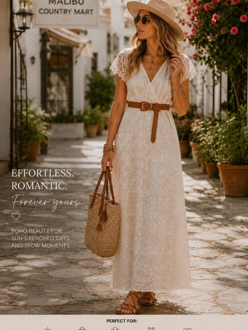 Hoighty Toity Boutique Lace Wrap Maxi Dress - Cream - Picture 5 of 7